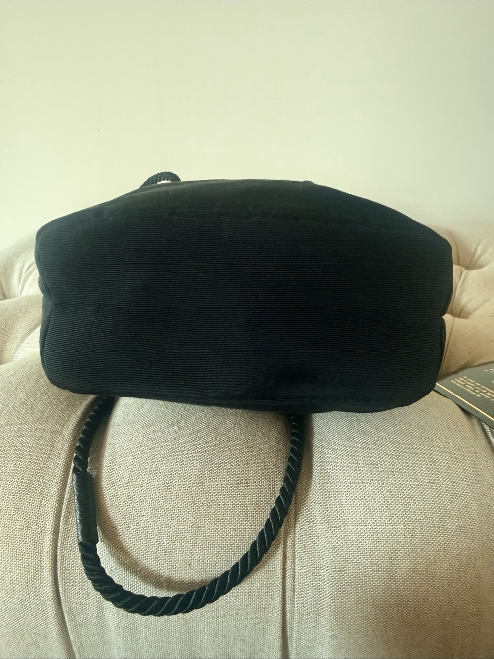 Yves Saint Laurent Black Faille Bucket Evening Bag Gold Filigree 1980s MINT - Picture 8 of 14